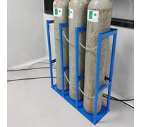 Supporto per bombole di ossigeno, Supporto for bombola di ossigeno in acciaio di diverse dimensioni con catena di sicurezza e fori di montaggio(L-86cm(33 7/8") x27cm(10 5/8"))