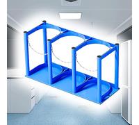 Supporto per bombole di ossigeno, Supporto for bombola di ossigeno in acciaio, regolabile, con catena, for bombole di gas, diverse misure da 8 1/4" a 43 3/4"(L-57cm(22 1/2"))