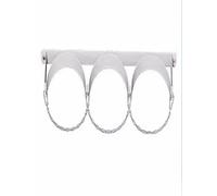 Supporto per bombole di ossigeno, Supporto for bombola di ossigeno in ferro color crema, diverse misure, con catena di sicurezza for bombola da 40 litri(Triple bottle 95cm/37.4")
