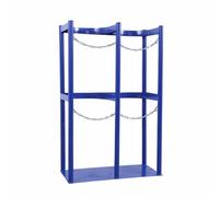 Supporto per bombole di ossigeno, supporto per bombole di gas, bombole di ossigeno con catena protettiva, per officina, garage, CO2/ossigeno, ospedale, fabbrica, laboratorio(Blue)