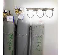 Supporto per bombole di Ossigeno, Supporto per bombole in Argento Leggero - Supporto Universale per Montaggio a Parete per Ossigeno e CO2, Staffa Fissa per Case di Cura e cliniche,