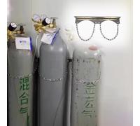 Supporto per bombole di Ossigeno, Supporto per bombole in Argento Leggero - Supporto Universale per Montaggio a Parete per Ossigeno e CO2, Staffa Fissa per Case di Cura e cliniche,