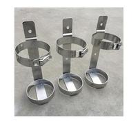 Supporto per Bombole Ossigeno in Acciaio Inox - Portabombole da Parete/Pavimento Anti-Ribaltamento con Gancio Sicurezza, Set di 2 o 3 per Casa e Garage