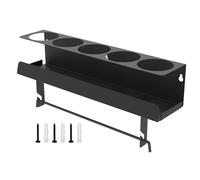 Supporto per bombolette spray, 42 x 9,6 x 10,2 cm, organizer versatile da parete, 12 scomparti multipli, supporto per bottiglie di vernice per casa, interni, esterni, garage, officina, studio d'arte