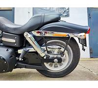 Supporto per borsa da sella 1 pezzo per il lato sinistro o destro di Orletanos adatto ai modelli Harley Davidson Dyna Fat Bob 1991-2017 New Streetbob Fat Bob Wide Glide Acciaio verniciato a polvere