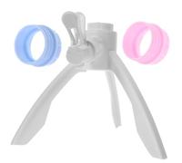Supporto per Bottiglia D'acqua da Tavolo per Taniche da 5l | Plastica Alimentare, Struttura Triangolare Stabile, Controllo Fuoriuscite, Tre Adattatori, per Campo Stile Casuale