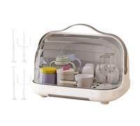 Supporto per bottiglie a per bambini, antiscivolo, coperchio trasparente, organizzatore a secco, per aspirapolvere, parti della pompa, piano di lavoro della cucina, sala da pranzo