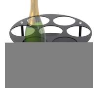 Supporto per bottiglie di caffè, organizer per sciroppo, ripiano da appoggio, 32 x 32 x 9 cm, vassoio portaoggetti con base stabile (nero), ideale per bar, cucina, bar, dispenser e conservazione