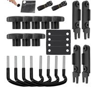 Supporto per box da tetto a U, 4 set di supporti per box da tetto, 85 mm, con 8 dadi di sicurezza e 2 bende rotonde, per box da tetto