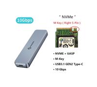 Supporto per box esterno per disco rigido HD SATA SSD M2 NGFF M.2 NVME di tipo C da 6 Gbps e 10 Gbps