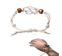 Supporto per bracciale - Corda per braccialetti di ricambio con gabbie a spirale vuote di perle di pietre preziose,Gabbia per cordino regolabile, cordino per braccialetti in rete di pesce per collana