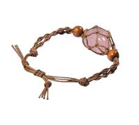 Supporto per bracciale | Corda per braccialetti di ricambio con gabbie a spirale vuote di perle di pietre preziose | Supporto a rete regolabile per collane con ciondoli fai da te, prodotto