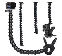 Supporto per braccio flessibile con morsetto e supporto per clip a ganasce flessibili a collo d'oca regolabile per GoPro Hero 10 9 8 7 4 Act