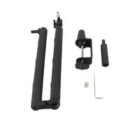 Supporto per braccio microfono regolabile in metallo a basso profilo con morsetto per montaggio su scrivania, gestione dei cavi per podcast, streaming, studio di gioco, alluminio,