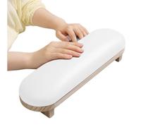 Supporto per braccio unghie - 15,4 pollici impermeabile in pelle PU nera stabilizzante, cuscino tecnico professionale | Stazione per unghie, tavolo da salone, pratica domestica, comfort dei