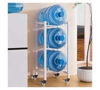 Supporto per brocca d'acqua Portabottiglie da 5 galloni con ruote, portabottiglie per refrigeratore d'acqua a 2/3/4/6/8/9/12 vassoi, portabottiglie impilabile per frigorifero, cucina(3 tray -1*3)