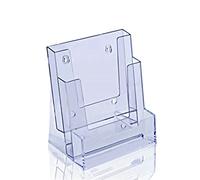 Supporto per brochure Organizer trasparente per letteratura Supporto per riviste 3 griglie Espositore per opuscoli per ornamenti da tavolo appesi