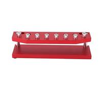 Supporto per cacciavite, rack, 8 fori, in lega di alluminio, leggero, portatile, per organizer per attrezzi, per officina, officina, cassetta degli attrezzi, rosso