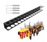 Supporto per cacciaviti, montaggio a parete, salvaspazio, per officina, garage, nero