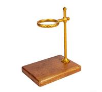 Supporto per caffè con versamento, 26,3 x 22 x 2,6 cm, base in lega di alluminio e legno massello, supporto per filtro girevole, infusione stabile, uso domestico e in viaggio (T-rame)