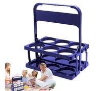 Supporto per calici da vino - Supporto pieghevole per bottiglie di bevande con 6 fori, organizer per bottiglie di latte riutilizzabili | porta bottiglie di vino con maniglia, supporto organizer