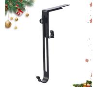 Supporto Per Calze Natalizie - Gancio Per Ghirlanda Da Porta In Ferro 13x6x1,2cm | Attaccapanni Multi-Gancio Antiscivolo Per Addobbi Albero, Cannucce Di Zucchero, Esterno Casa, Cancello Giardino, Scal