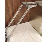 Supporto per Camino da Tetto, Supporto Universale Regolabile per Tubi della Stufa con Asta multiforo, Supporto per Canna fumaria, Supporto per Tubo di Scarico per caldaie e Prese d'Aria (Dia