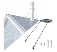 Supporto Per Camino Esteso Sul Tetto, Morsetto for tubo camino con viti, diametro tondo, staffa di supporto for stufa for scarico fumi, stabilità al vento(Hoop Dia 181mm(7.1"))