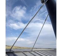 Supporto per camino in acciaio inossidabile 304, altezza regolabile, design triangolare per una maggiore stabilità al vento, per tubi di stufa.(160mm)