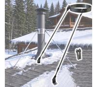 Supporto per camino su misura, resistente al vento, con viti | Acciaio inossidabile resistente alle alte temperature, staffa di stabilizzazione per tubazioni, per uso interno/esterno