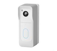Supporto per campanello per video Blink, senza fori, antifurto, con angolo regolabile fino a 45°, resistente alle intemperie per nessuna copertura di punti ciechi (bianco)