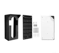 Supporto per campanello senza trapano per videocitofono Staffa di sicurezza resistente alle intemperie Kit cuneo angolare regolabile Nero 8,5 x 7 x 15,6 cm