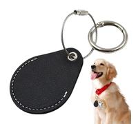 Supporto per cane Tracker Supporto per collare Tracker | Supporto per anelli a forma di goccia,Custodia protettiva per tracker con serratura ad anello in metallo accessori per ricerca