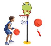 Supporto per canestro da basket per bambini, porte da basket portatili - Supporto per porte da portatile,Giocattolo per l'educazione precoce regolabile in altezza del cartone animato per giochi