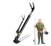 Supporto per canna da a terra, supporto multifunzionale per canna da plug-in da 2,1 m, telescopica per laghi, fiumi, acqua e salata