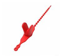 Supporto per canna da pesca a bordo e da terra, in silicone, girevole, con cinghie adattive per diverse dimensioni di binari (rosso)