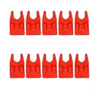 Supporto per canna da pesca a clip per secchio, 10 pezzi, in silicone, imbottito, tiene saldamente la canna da pesca per zattera, roccia, barca, viaggio di pesca (rosso)