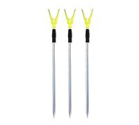 Supporto per canna da pesca a forma di Y, regolabile, in lega di alluminio, base stabile, leggero, telescopico, per pescatori da riva, facile da installare, verde e giallo, compatibile con canna da 50