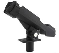 Supporto per canna da pesca con funzione girevole, si monta comodamente su rotaia o scafo per una pesca senza soluzione di continuità