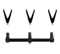 Supporto per canna da pesca con picchetto, girevole a 2 vie, regolabile, per pesca in mare, pesca alla carpa, supporto portatile retrattile (tre teste + 3 V)