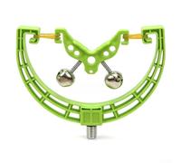 Supporto per canna da pesca con sistema di notifica a doppio allarme, robusto supporto in nylon e lega di metallo per pesca alla carpa, supporto antigraffio rivestito in TPE (verde-S)