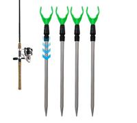 Supporto per canna da pesca da bordo - Kit 4 pezzi telescopico con picchetti da terra - Pinza porta canna, per amanti della pesca, pescatori, padri, mariti, laghi, fiumi, serbatoi, stagni,