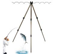 Supporto per canna da pesca da pavimento, portatile e regolabile | Supporto per canna da pesca a tre gambe per pescatori e principianti su laghetti, ruscelli, laghi e stagni lungo le rive
