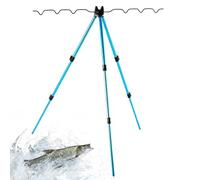 Supporto per canna da pesca da pavimento, portatile e regolabile | Supporto per canna da pesca a tre gambe per pescatori e principianti su laghetti, ruscelli, laghi e stagni lungo le rive