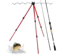 Supporto per canna da pesca da pavimento, portatile e regolabile | Supporto per canna da pesca a tre gambe per pescatori e principianti su laghetti, ruscelli, laghi e stagni lungo le rive