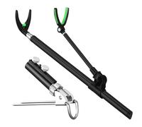 Supporto per canna da pesca da terra, supporto per canna regolabile in acciaio inossidabile - Attrezzatura da pesca a mosca per Kaj Barca Acqua Dolce Fiume Ghiaccio Campeggio Persico Acqua salata Lago