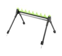 Supporto per canna da pesca da terra, supporto telescopico per canna da pesca a terra a 12 scomparti, leggero organizer per canna da pesca per mare, fiume, torrente acqua salata