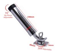 Supporto per canna da pesca in acciaio inossidabile 316, supporto per ponte, pod per canna da yacht regolabile, accessori per barche