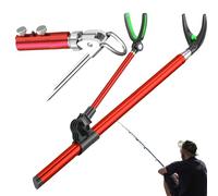 Supporto per canna da pesca in acciaio , robusto supporto per canna da pesca, accessorio da pesca per barca, ponte, fiume, campeggio, pesca sul ghiaccio, riva al mare