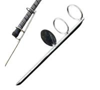 Supporto per canna da pesca per canna da pesca in acciaio inox | Rastrelliera da pesca a doppio anello in acciaio inossidabile, forcella singola | Supporto per palo, accessori per pesca in